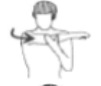 Cross body stretch: the operated arm pulled gently across the body by the other hand